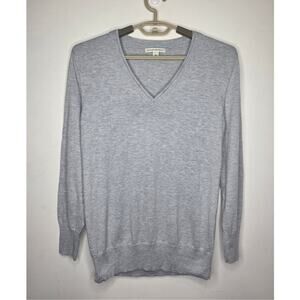 Banana Republic grey silk cotton blend long sleeve v-neck sweater - XL